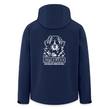 NEUFUNDLÄNDER coolster Hund Hundespruch Wilsigns - Recycelte Männer Softshell-Jacke von Stanley/Stella - Navy - Hinten - AI Model Male 185 light (185cm)