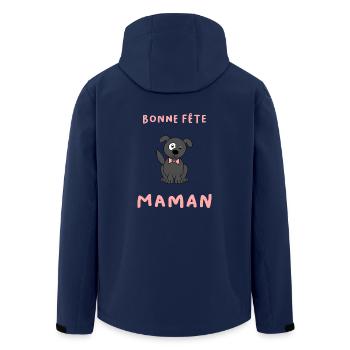 BONNE FÊTE. FÊTE DES MÈRES. FÊTE DES PÈRES. FÊTE - Veste softshell homme en polyester recyclé Stanley/Stella - marine - Dos - AI Model Male 185 light (185cm)