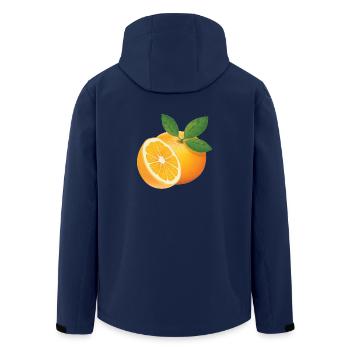 Orange - Recycelte Männer Softshell-Jacke von Stanley/Stella - Navy - Hinten - AI Model Male 185 light (185cm)
