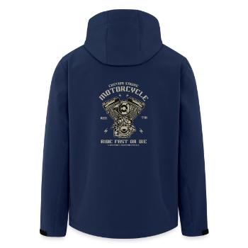 moteur - Veste softshell homme en polyester recyclé Stanley/Stella - marine - Dos - AI Model Male 185 light (185cm)