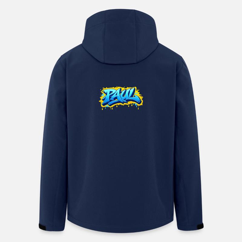 Graffiti PAUL Name Geschenk Ideal druckbar - Recycelte Männer Softshell-Jacke von Stanley/Stella - Navy