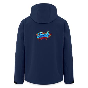 GRAFFITI-NAME JACOB FÜR PERFEKTES GESCHENK DRUCKBAR - Recycelte Männer Softshell-Jacke von Stanley/Stella - Navy - Hinten - AI Model Male 185 light (185cm)