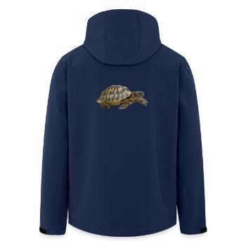 turtle tortoise animals animals9 - Men’s Recycled Softshell Jacket by Stanley/Stella - navy - Back - AI Model Male 185 light (185cm)