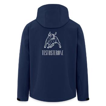 Testosteron Bull Strength Gym Mindset Tee - Recycelte Männer Softshell-Jacke von Stanley/Stella - Navy - Hinten - AI Model Male 185 light (185cm)