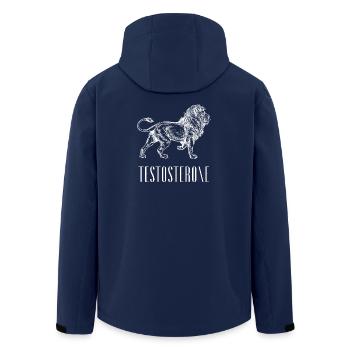 Testosteron-Löwen-Mentalität der männlichen Stärke - Recycelte Männer Softshell-Jacke von Stanley/Stella - Navy - Hinten - AI Model Male 185 light (185cm)