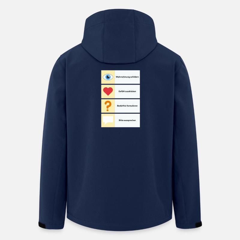 Gewaltfreie Kommunikation - Recycelte Männer Softshell-Jacke von Stanley/Stella - Navy