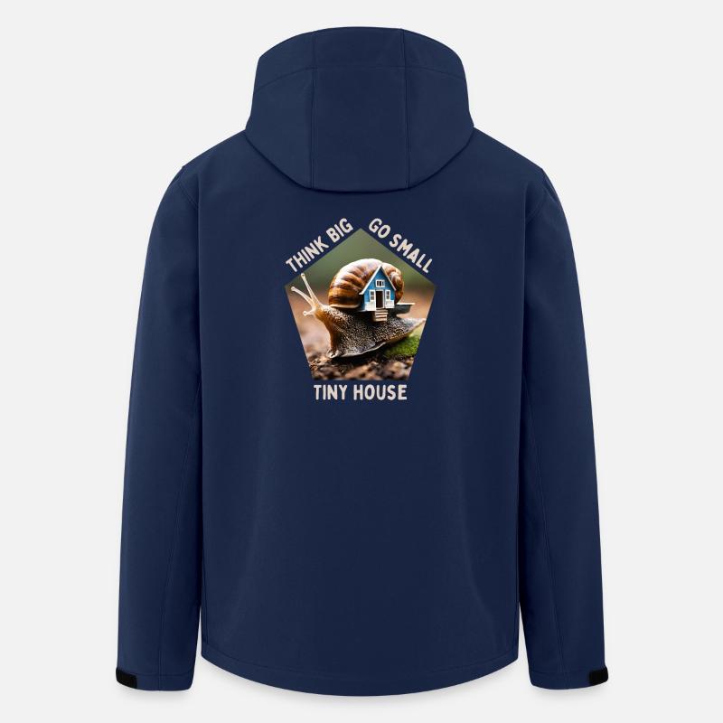 Litet hus - Softshelljacka herr i återvunnen polyester Stanley/Stella - marinblått