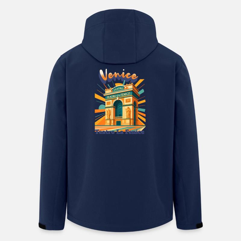 Venice Theater Illustration - Recycelte Männer Softshell-Jacke von Stanley/Stella - Navy
