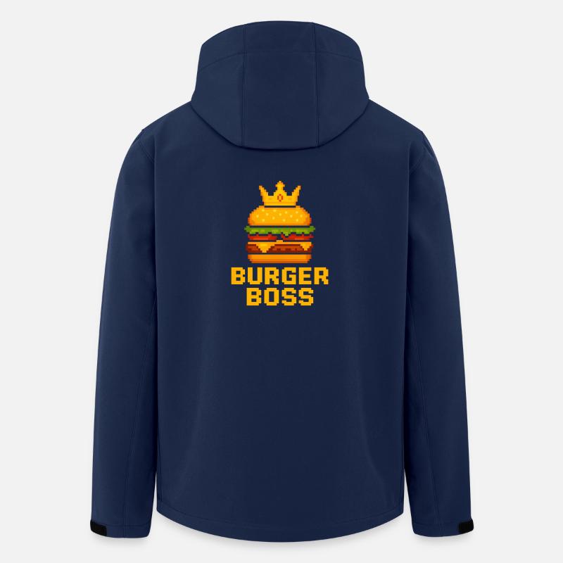 Burger Chef Pixel Burger - Recycelte Männer Softshell-Jacke von Stanley/Stella - Navy