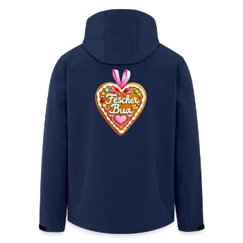 Lebkuchenherz Oktober Volksfest Tracht Fescher Bua - Recycelte Männer Softshell-Jacke von Stanley/Stella - Navy - Hinten - AI Model Male 185 light (185cm)