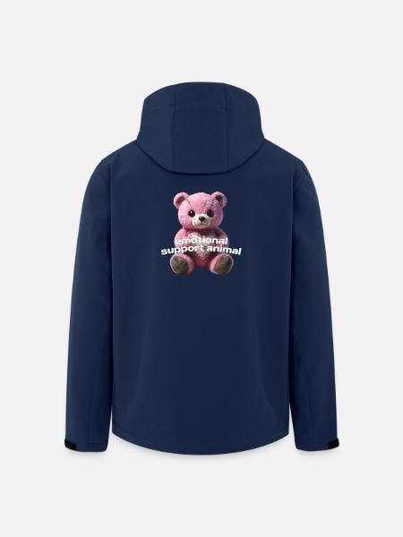 Zärtlicher rosa Bär mit Herz - Recycelte Männer Softshell-Jacke von Stanley/Stella - Navy
