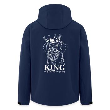 CESKY FOUSEK King Dog Saying Dogs Wilsigns - Men’s Recycled Softshell Jacket by Stanley/Stella - navy - Back - AI Model Male 185 light (185cm)