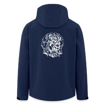 BRIARD Hund Hunde Hundeportrait Rassehund Wilsigns - Recycelte Männer Softshell-Jacke von Stanley/Stella - Navy - Hinten - AI Model Male 185 light (185cm)