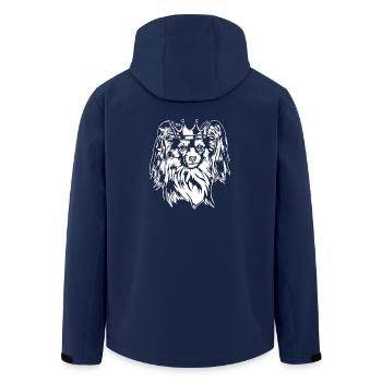 Papillon Crown Dog Dogs Wilsigns - Men’s Recycled Softshell Jacket by Stanley/Stella - navy - Back - AI Model Male 185 light (185cm)