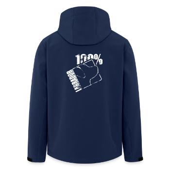LABRADOR 100 - Men’s Recycled Softshell Jacket by Stanley/Stella - navy - Back - AI Model Male 185 light (185cm)