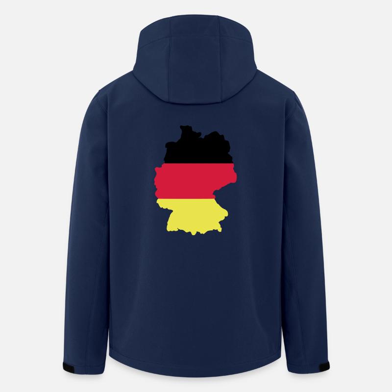 Deutschlandflagge - Recycelte Männer Softshell-Jacke von Stanley/Stella - Navy