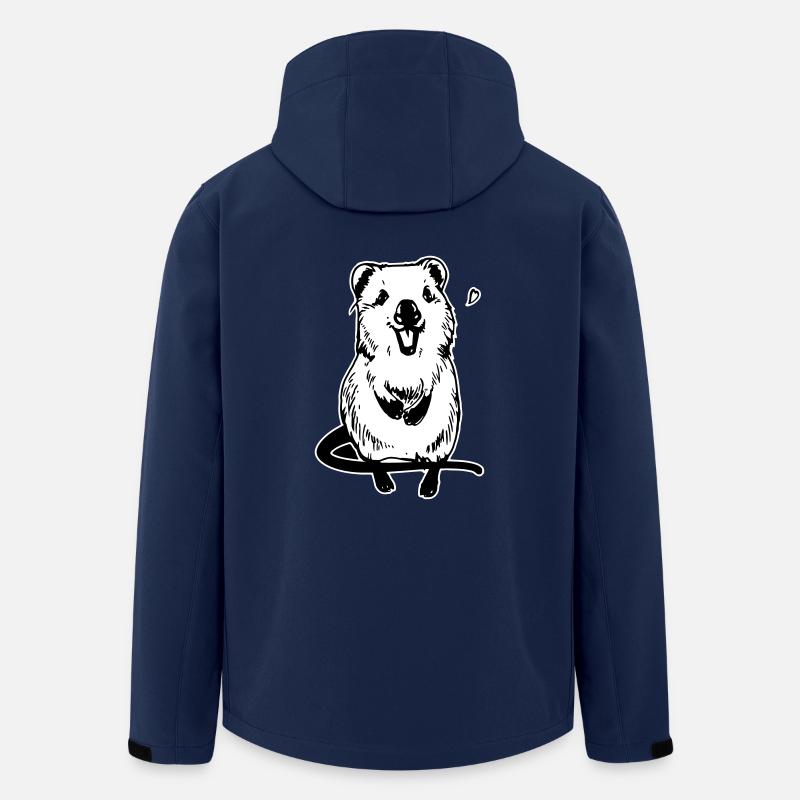 Quokka - motif doux - Veste softshell homme en polyester recyclé Stanley/Stella - marine