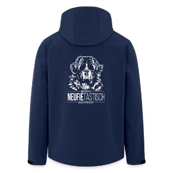 NEUFIETASTISCH Neufundländer Spruch Hunde Wilsigns - Recycelte Männer Softshell-Jacke von Stanley/Stella - Navy - Hinten - AI Model Male 185 light (185cm)