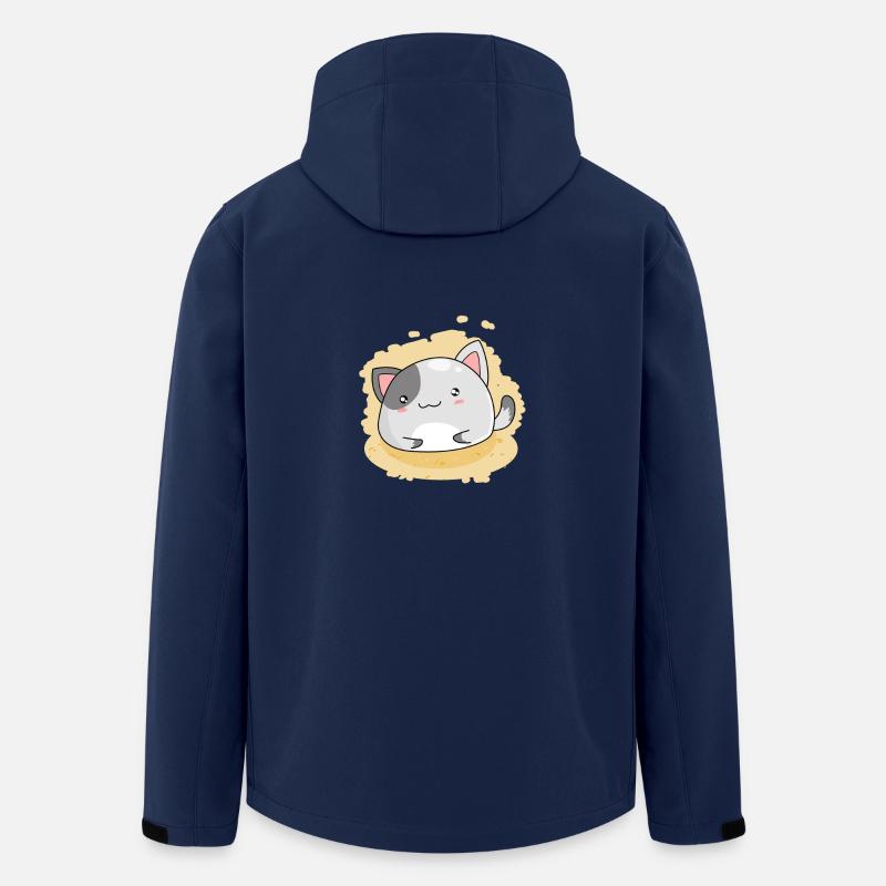 Chat mignon chaton kawaii - Veste softshell homme en polyester recyclé Stanley/Stella - marine