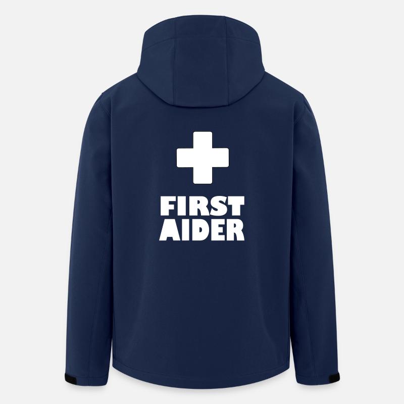 Ersthelfer - Recycelte Männer Softshell-Jacke von Stanley/Stella - Navy