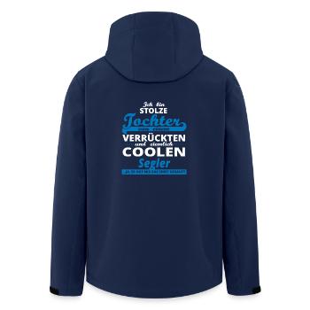 GESCHENK GEBURTSTAG STOLZE TOCHTER VON Segler - Recycelte Männer Softshell-Jacke von Stanley/Stella - Navy - Hinten - AI Model Male 185 light (185cm)