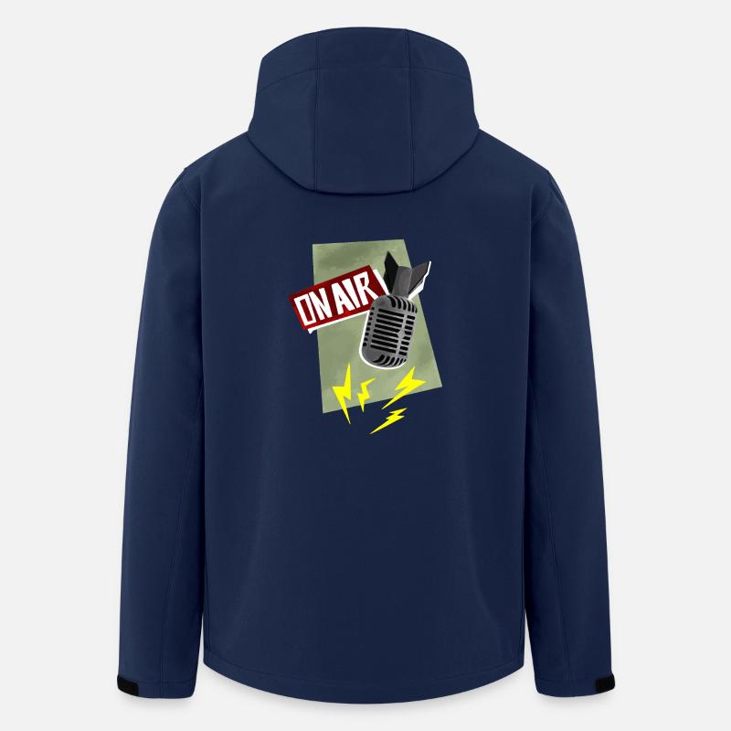 Microphone - diffusion en direct - Veste softshell homme en polyester recyclé Stanley/Stella - marine