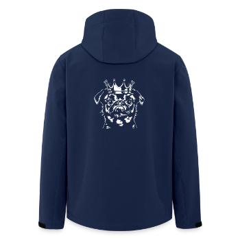 PETIT BRABANCON Crown Dog Dogs Wilsigns - Men’s Recycled Softshell Jacket by Stanley/Stella - navy - Back - AI Model Male 185 light (185cm)