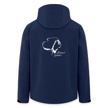 BÖHMISCH RAUHBART Profil Hunde Hund Wilsigns - Recycelte Männer Softshell-Jacke von Stanley/Stella - Navy - Hinten - AI Model Male 185 light (185cm)