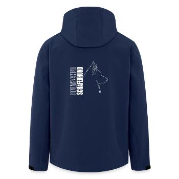 Deutscher Schäferhund Profil Hunde Hund Wilsigns - Recycelte Männer Softshell-Jacke von Stanley/Stella - Navy - Hinten - AI Model Male 185 light (185cm)