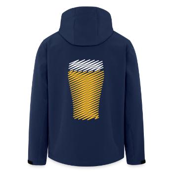 XShatch Design - Men’s Recycled Softshell Jacket by Stanley/Stella - navy - Back - AI Model Male 185 light (185cm)