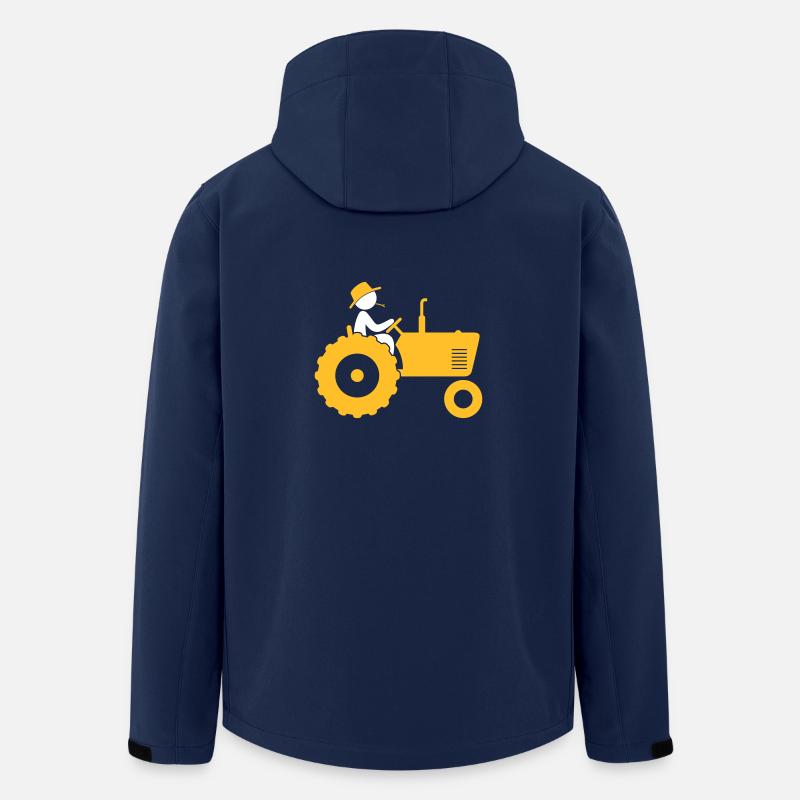 Landwirt auf Traktor - Recycelte Männer Softshell-Jacke von Stanley/Stella - Navy