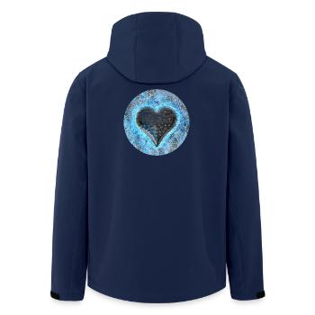 Glühendes Herz /Spirit-Soul Kollektion - Recycelte Männer Softshell-Jacke von Stanley/Stella - Navy - Hinten - AI Model Male 185 light (185cm)