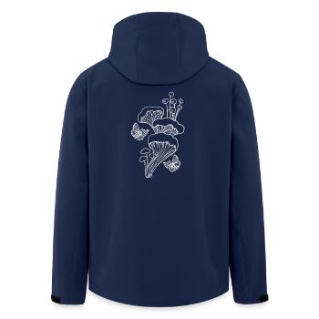 Pilzlinienkunst - Recycelte Männer Softshell-Jacke von Stanley/Stella - Navy - Hinten - AI Model Male 185 light (185cm)