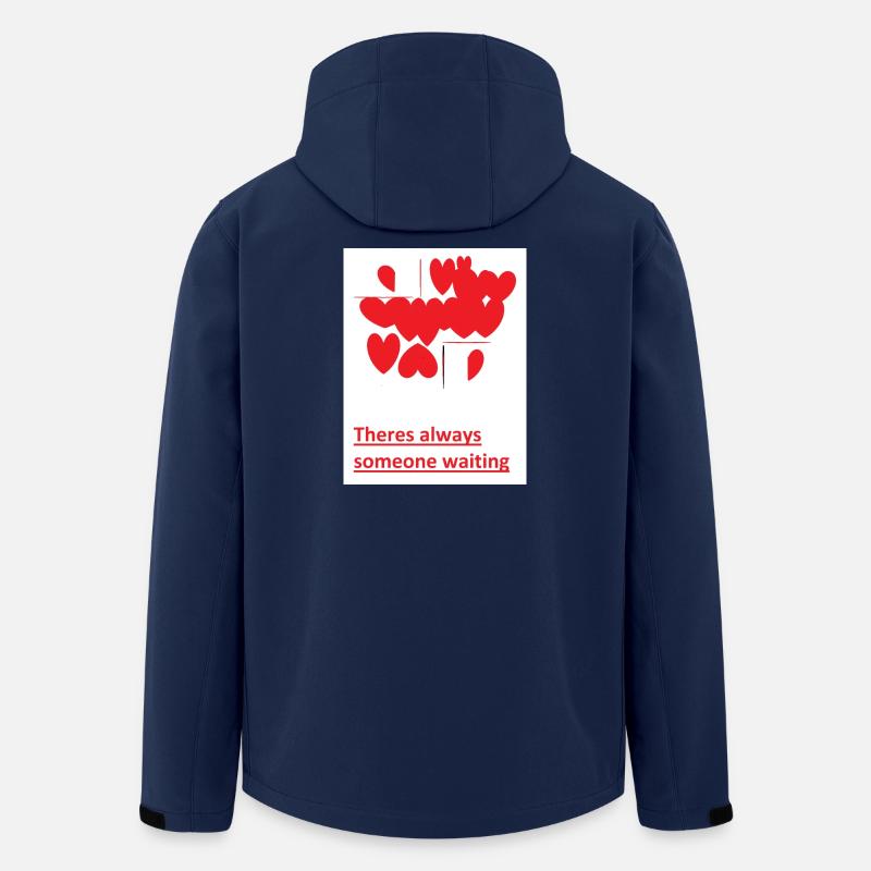 Immer Jemand Wartet Herz Collage - Recycelte Männer Softshell-Jacke von Stanley/Stella - Navy