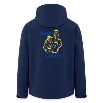 Buen Camino Muschel mit Reifenprofil - Recycelte Männer Softshell-Jacke von Stanley/Stella - Navy - Hinten - AI Model Male 185 light (185cm)