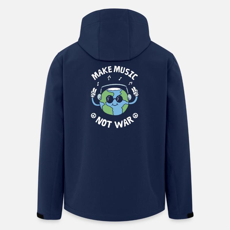 Make Music Not War - Recycelte Männer Softshell-Jacke von Stanley/Stella - Navy