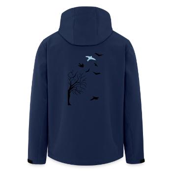 design - Recycelte Männer Softshell-Jacke von Stanley/Stella - Navy - Hinten - AI Model Male 185 light (185cm)