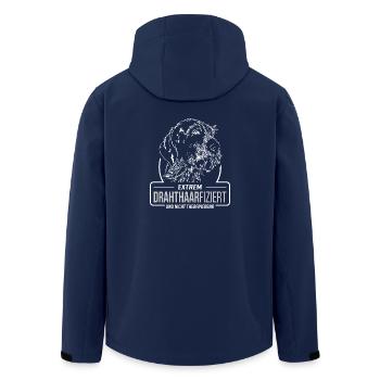 DRAHTHAARFIZIERT Deutsch Drahthaar Hunde Wilsigns - Recycelte Männer Softshell-Jacke von Stanley/Stella - Navy - Hinten - AI Model Male 185 light (185cm)