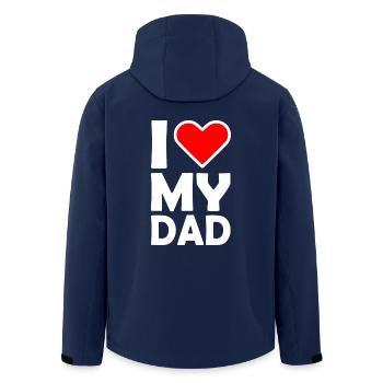 I love my dad - Recycelte Männer Softshell-Jacke von Stanley/Stella - Navy - Hinten - AI Model Male 185 light (185cm)
