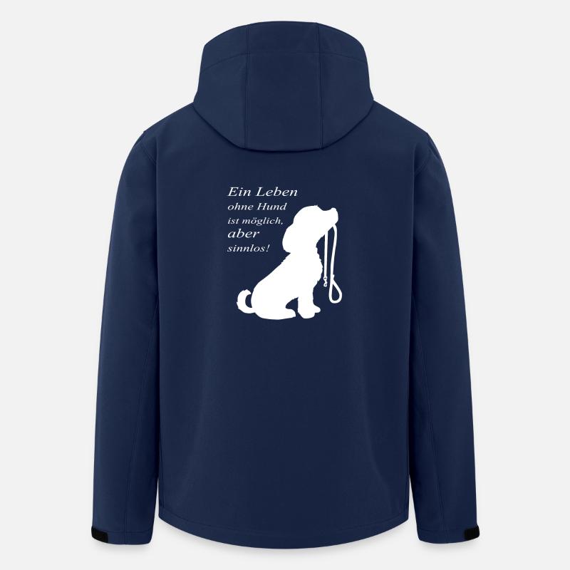 Ein Leben ohne Hund - Recycelte Männer Softshell-Jacke von Stanley/Stella - Navy