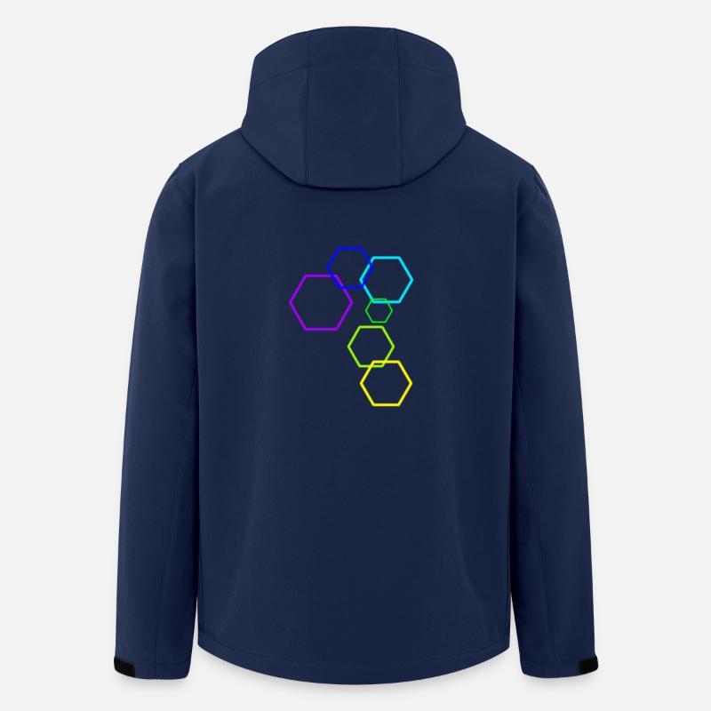 Das Konstrukt [Hexagon] - Recycelte Männer Softshell-Jacke von Stanley/Stella - Navy