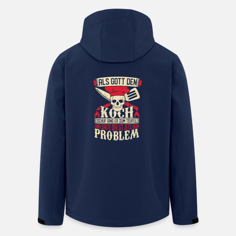 Gott schuf den Koch - Recycelte Männer Softshell-Jacke von Stanley/Stella - Navy