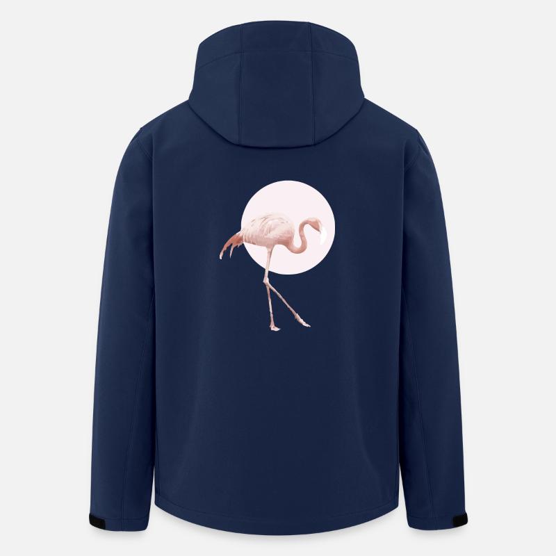 Flamingo Rosa - Recycelte Männer Softshell-Jacke von Stanley/Stella - Navy