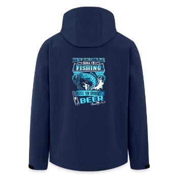 Bier Angler Fischer angeln fischen Geschenk - Recycelte Männer Softshell-Jacke von Stanley/Stella - Navy - Hinten - AI Model Male 185 light (185cm)