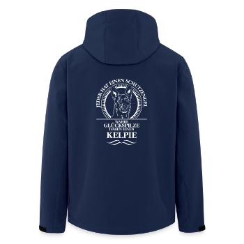KELPIE Schutzengel Hundespruch Wilsigns Hunde Hund - Recycelte Männer Softshell-Jacke von Stanley/Stella - Navy - Hinten - AI Model Male 185 light (185cm)