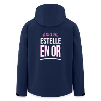 je suis une Estelle en or cadeau idée humour - Veste softshell homme en polyester recyclé Stanley/Stella - marine - Dos - AI Model Male 185 light (185cm)