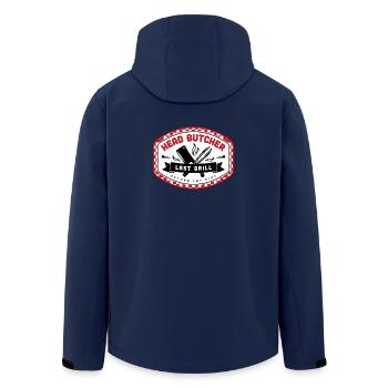 LAST BRISKET – Butcher Edition - Recycelte Männer Softshell-Jacke von Stanley/Stella - Navy - Hinten - AI Model Male 185 light (185cm)