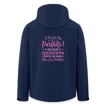 Ein mehr als perfekter Statistiker, ein Traumberuf - Recycelte Männer Softshell-Jacke von Stanley/Stella - Navy - Hinten - AI Model Male 185 light (185cm)