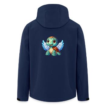 Angel turtle with wings and halo - Men’s Recycled Softshell Jacket by Stanley/Stella - navy - Back - AI Model Male 185 light (185cm)