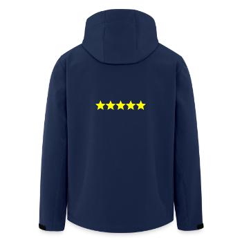stars - Men’s Recycled Softshell Jacket by Stanley/Stella - navy - Back - AI Model Male 185 light (185cm)